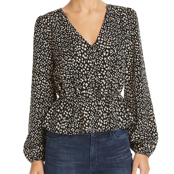 Sadie & Sage Tops - Sadie & Sage Printed Peplum Blouse